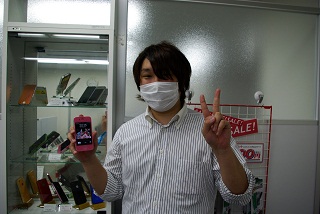 iPhone4 フロントガラス、バックパネル、ホームボタン　ピンクカスタマイズ